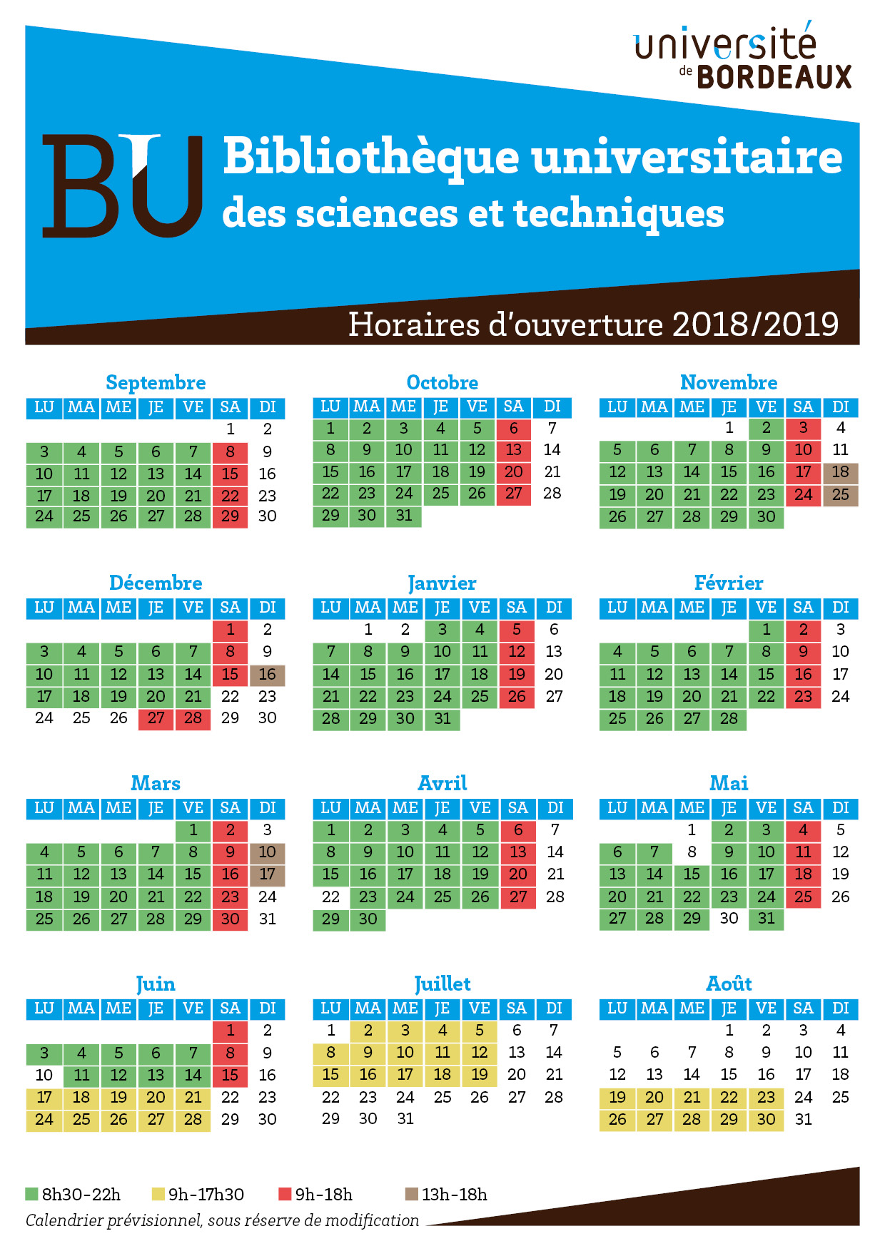Horaires bust 2018-2019