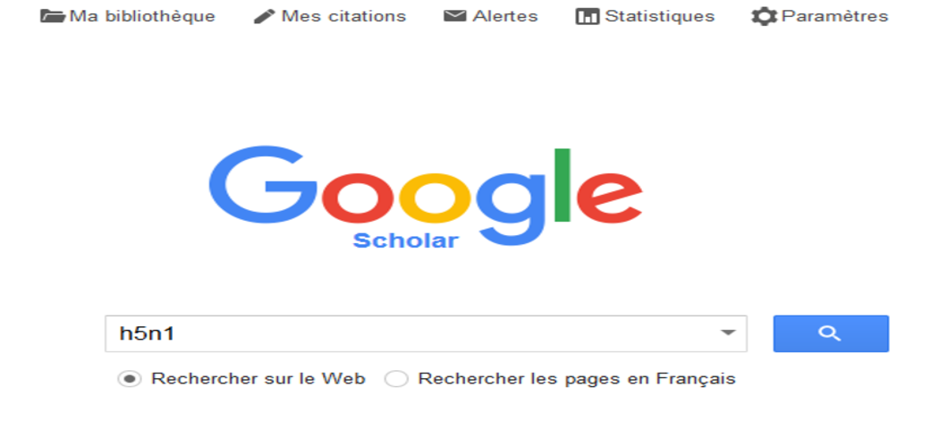 Exemple de recherche sur Google Scholar